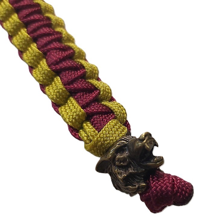 Zipper pull / knife lanyard / portachiavi in Paracord e bead in metallo - Image 4