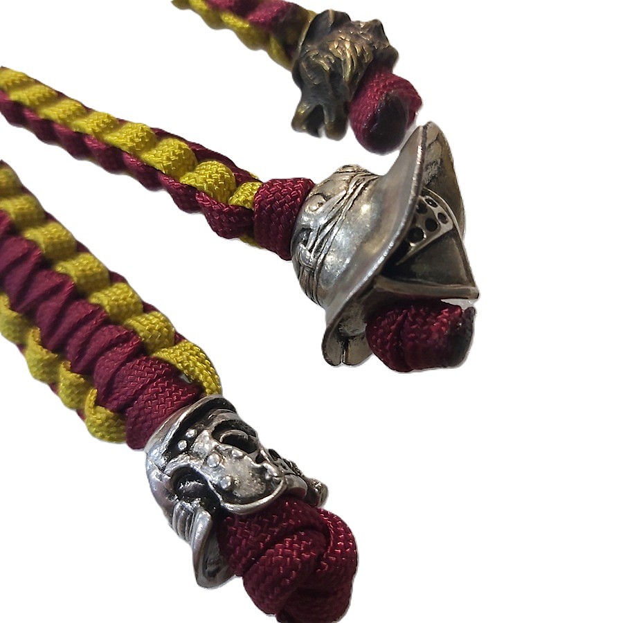 Zipper pull / knife lanyard / portachiavi in Paracord e bead in metallo - Image 5