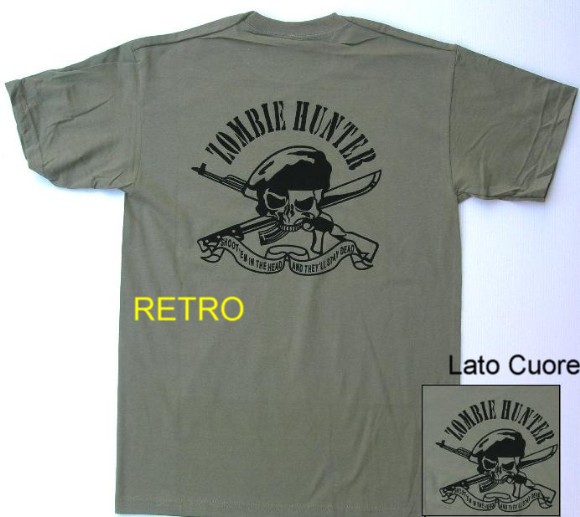 "Zombie Hunter" t-shirt verde od