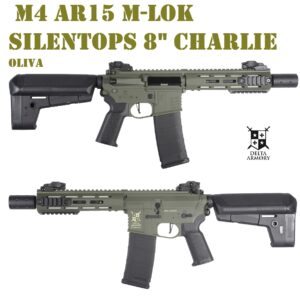 Delta Armory M4 AR15 M‑LOK SilentOps 8" Charlie – Oliva (DA‑C10‑OLV)
