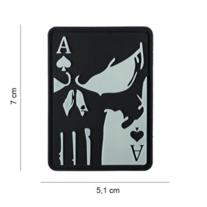 101 Inc Ace of spades punisher Glow in the dark PVC patch (7079)