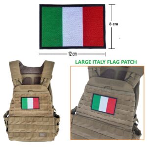 ITALIA large patch 12 x 8 cm ricamata- con velcro sul retro