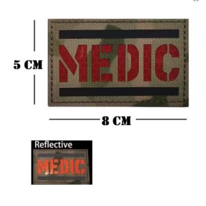 MEDIC laser cut patch multicam - reflective - 8x5 cm