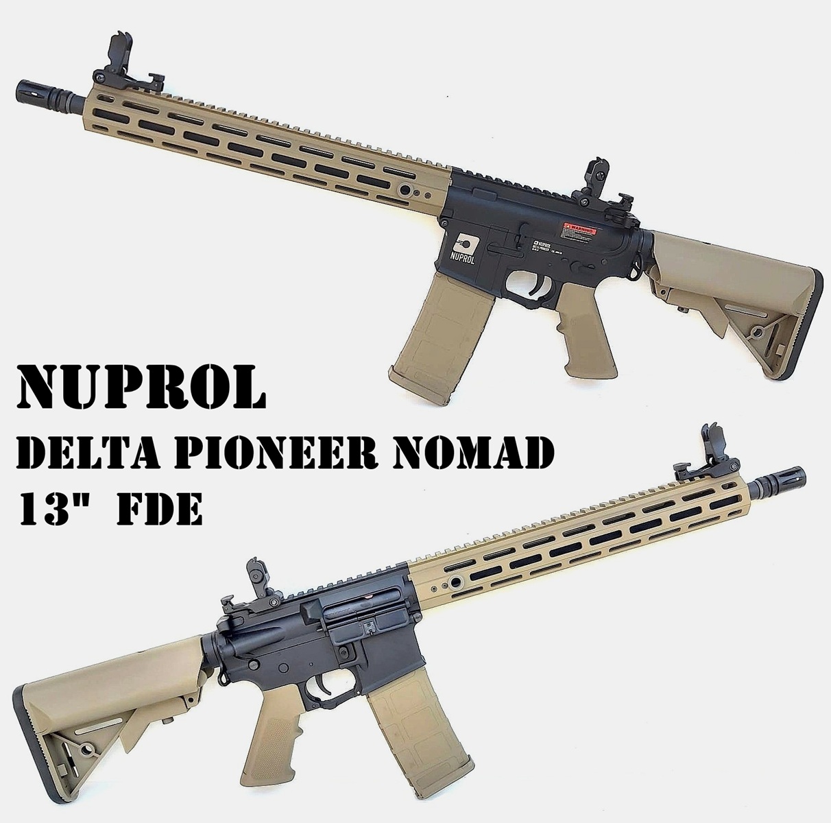 NUPROL M4 MLOK DELTA PIONEER NOMAD 13" Black/FDE (NEG-DPN-13-FDE)