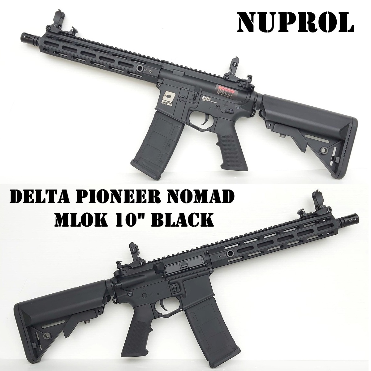 NUPROL M4 MLOK DELTA PIONEER NOMAD 10" BLACK (NEG-DPN-10-BLK)