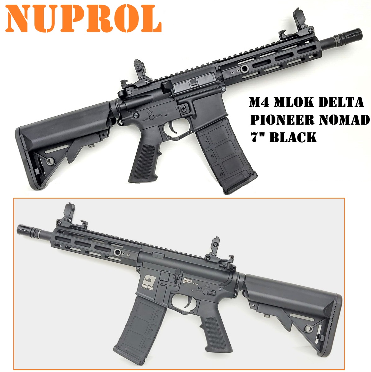 NUPROL M4 MLOK DELTA PIONEER NOMAD 7" BLACK (NEG-DPN-7-BLK)