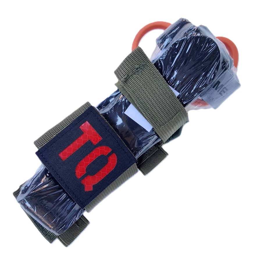 TQ - Tourniquet Patch black/red reflective patch - laser cut - 5 x 5 cm - Image 4
