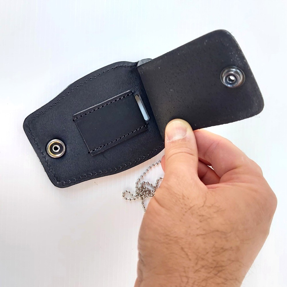 Vega Holster 1WB – Portaplacca in Pelle da Cintura o da Collo · Polizia di Stato - Image 3