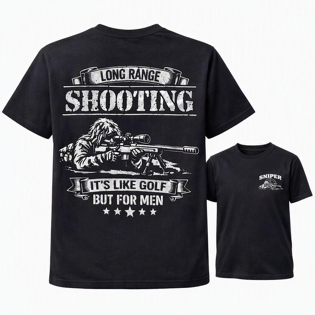 Long Range Shooting T-shirt Black - Image 2