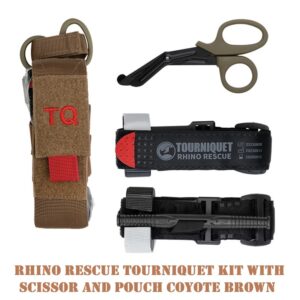 Mil‑Tec Rhino Rescue Tourniquet Kit Coyote Brown · Pouch MOLLE · Forbici Incluse · High‑Performance · 700D(16027419)
