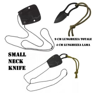 Mil‑Tec Neck Knife · Coltello da Collo in Acciaio Inox · Fodero Kydex + Cordino · 15398100