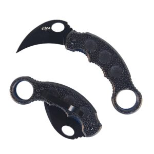 RAM Lucifer Karambit Chiudibile Nero · Lama 6,5 cm · R40111