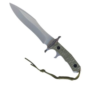 Coltello Rambo V Last Blood · Replica Full Tang · Acciaio 420J2 · Fodero Cuoio · RM‑V