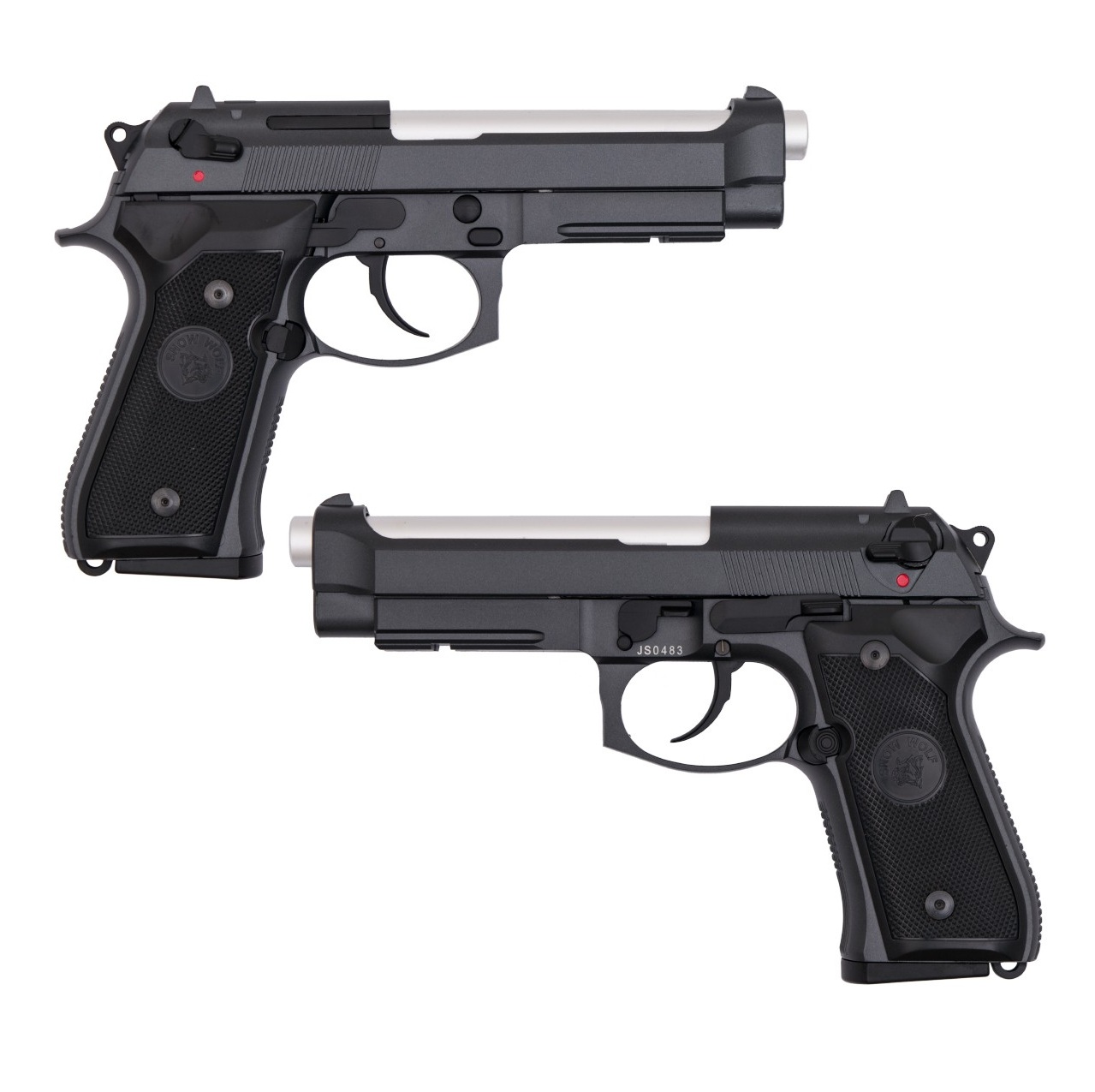 Snow Wolf Blowback Gas Pistol – Metal Black (SW‑03B)