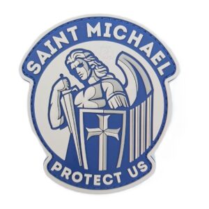 jtg saint michael protect us patch light blue