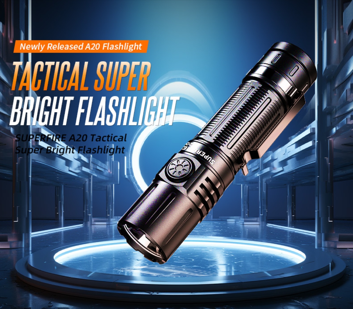 superfire a20 tactical flashlight 1700 lumens