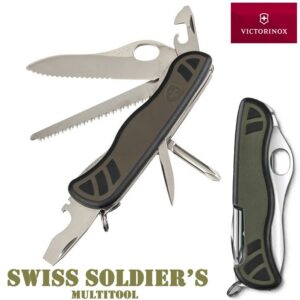 Victorinox Swiss Soldier’s Knife Olive · 10 Funzioni · Lama Bloccabile · 111 mm · 8461.MWCH